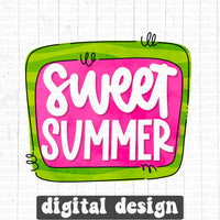 Sweet summer watermelon digital design