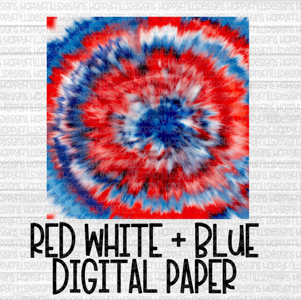 Patriotic tie dye digital paper