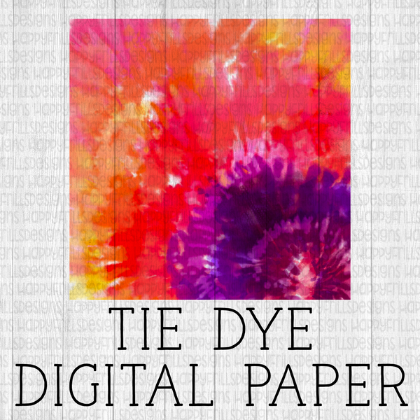 Orange and purple tie dye digital paper