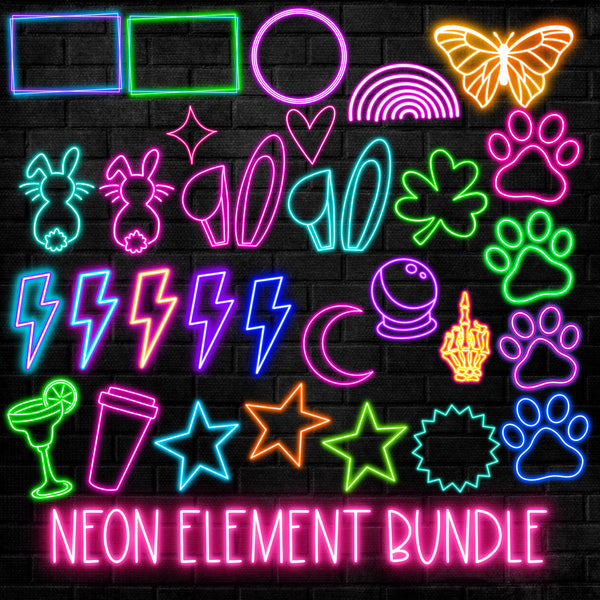 Neon Element Bundle with 30 individual files