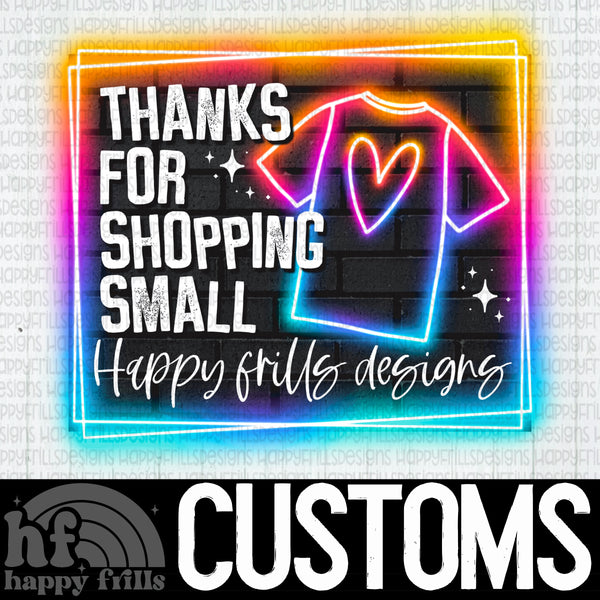 Custom Neon thanks for shopping small image