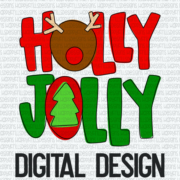 Holly Jolly digital design
