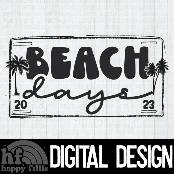 Beach Days license plate