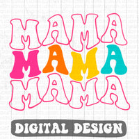 Mama retro style digital design