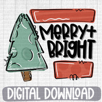 Merry and Bright doodle tree