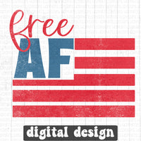 Free AF flag digital design