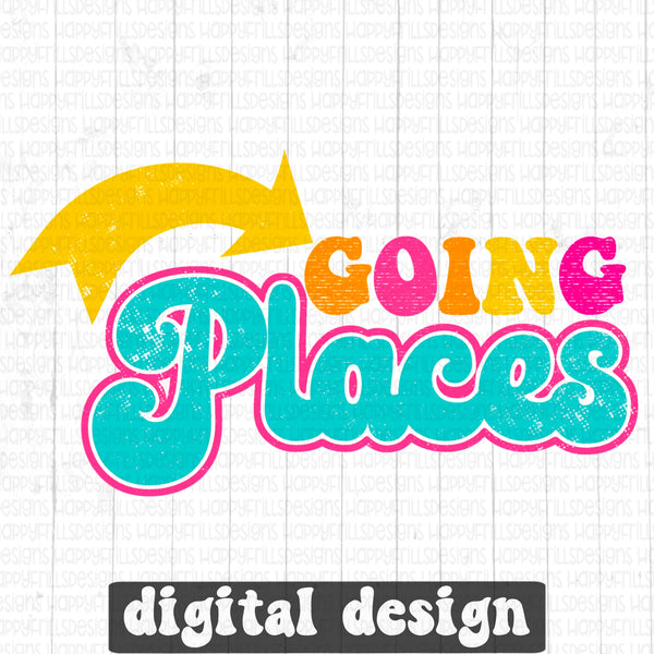 Going Places retro digital design