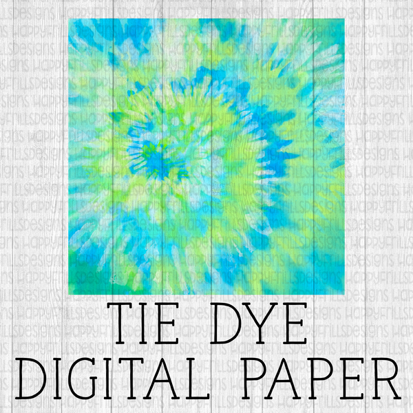 Blues tie dye digital paper