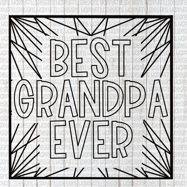 Best Grandpa Ever coloring page
