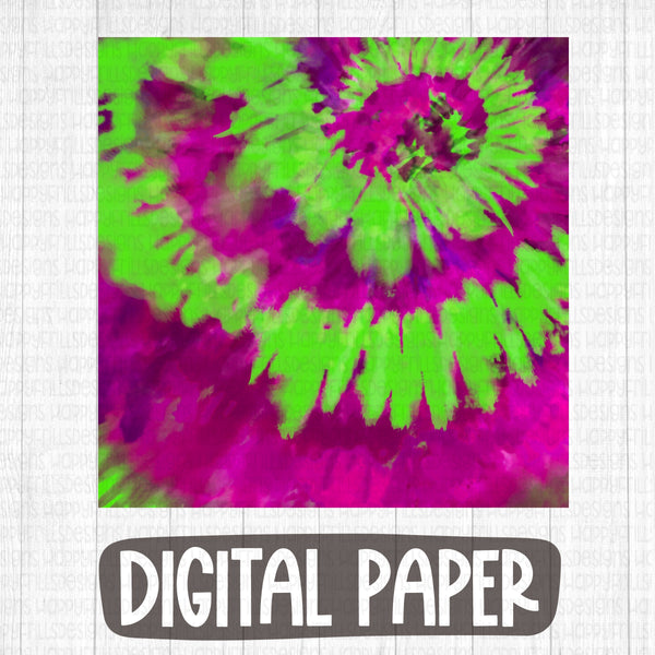 Fuchsia/ Green Halloween tie dye digital paper