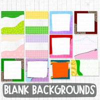 Blank social media graphics/ backgrounds