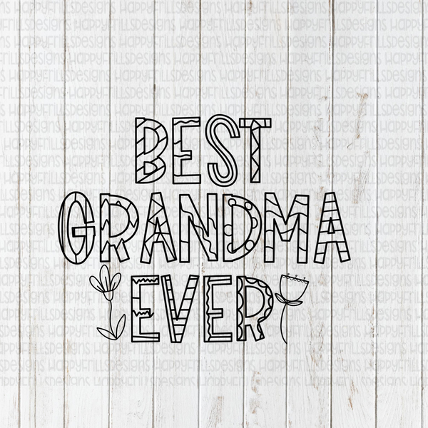 Best Grandma Ever Coloring sheet