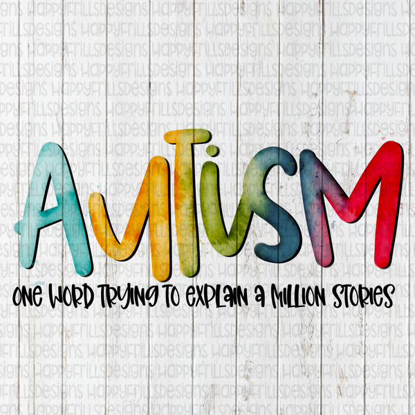Autism awareness watercolor
