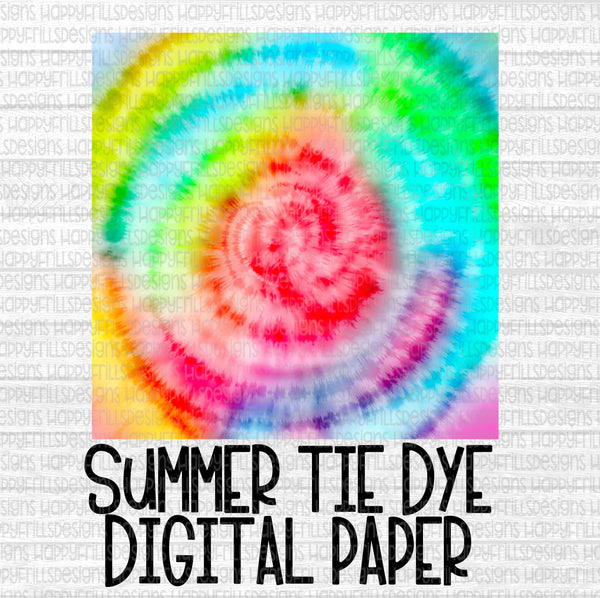 New Summer tie dye digital paper
