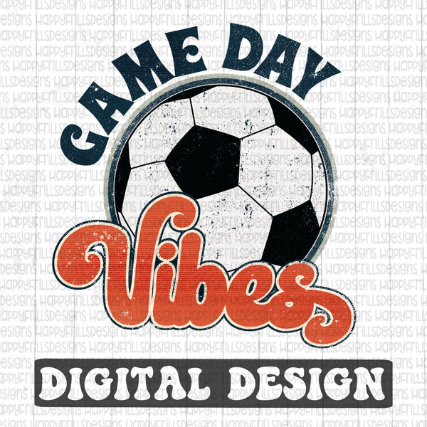 Game day vibes soccer retro style digital design
