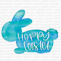 Hoppy Easter watercolor bunny