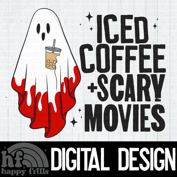 Iced coffee and scary movies ghost