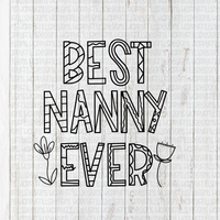 Best Nanny Ever Coloring sheet