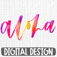 Tie Dye Aloha digital design
