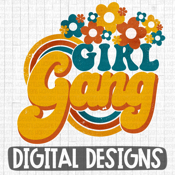 Girl Gang retro style digital design