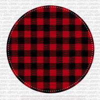 Buffalo Plaid Patch blank (add your own words)