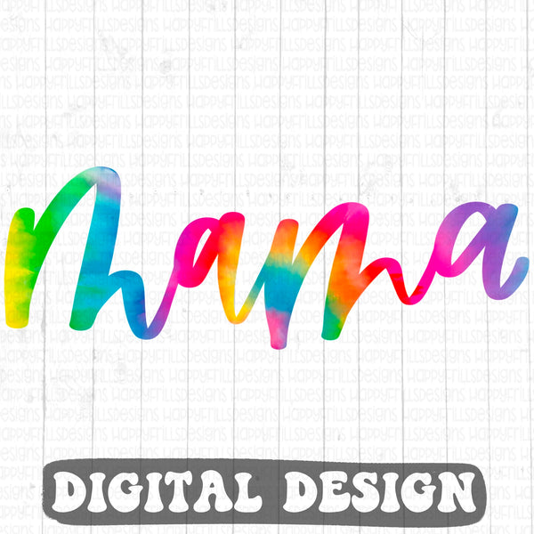 Tie dye Mama digital design
