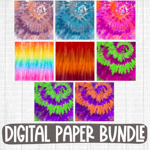 FRIYAY tie dye digital paper bundle