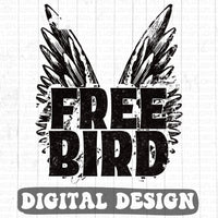 Free Bird wings single color retro style digital design