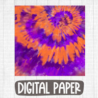 Orange/purple Halloween tie dye digital paper