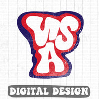 USA Retro digital design