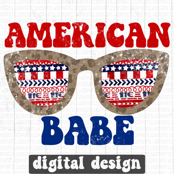 American Babe retro digital design