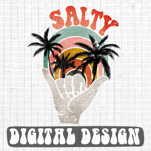 Salty retro style digital design