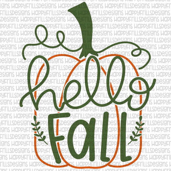 Hello Fall Simple Pumpkin