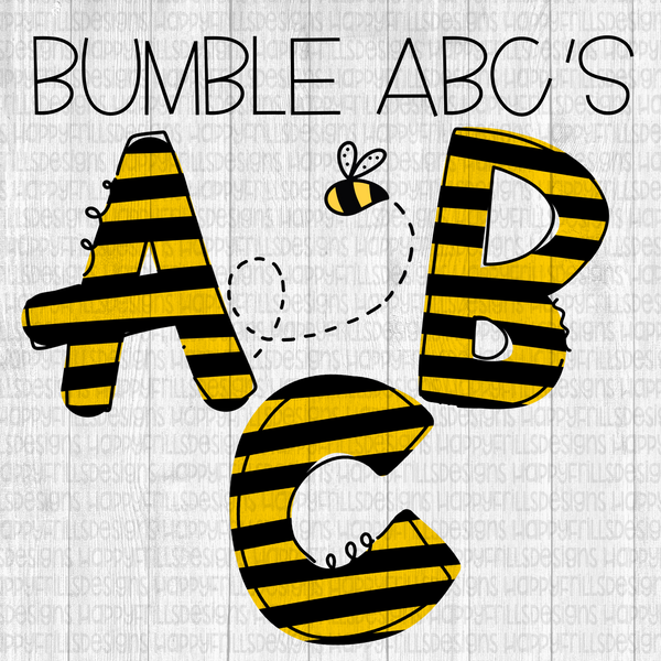 Bumble BEE alpha set 52 separate png files