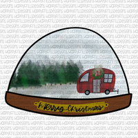 Snow globe camper