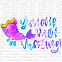 Watercolor mermaid, you are mermazing hand lettered