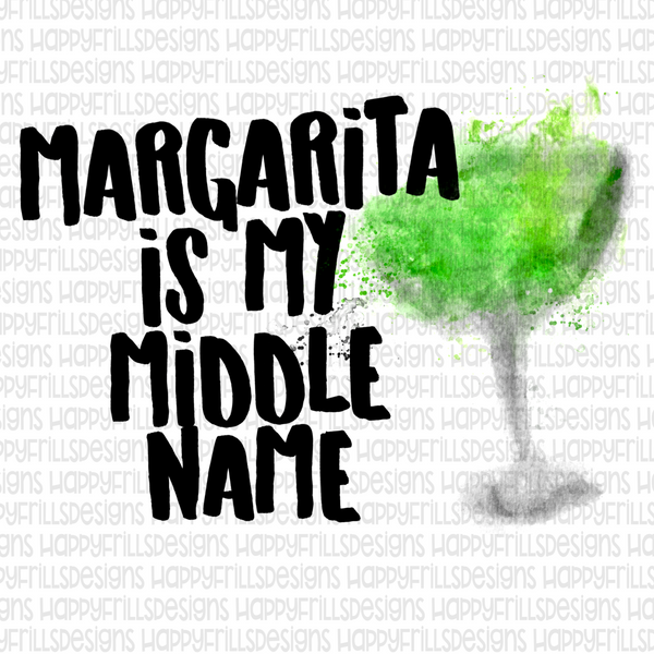 Margarita is my middle name watercolor