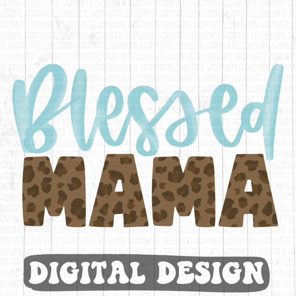 Leopard blessed mama digital design