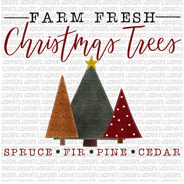 Christmas tree farm trio