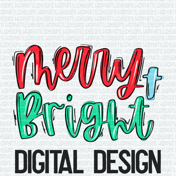 Merry and bright digital design