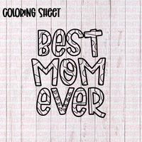 Best Mom Ever Coloring page