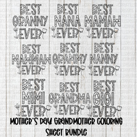 Mother’s Day Coloring page bundle