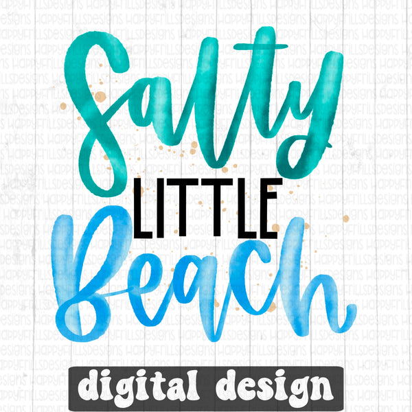 Salty little beach watercolor digital design