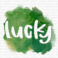 Watercolor Green and gold Lucky St. Patrick’s day