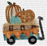 Fall pumpkin wagon