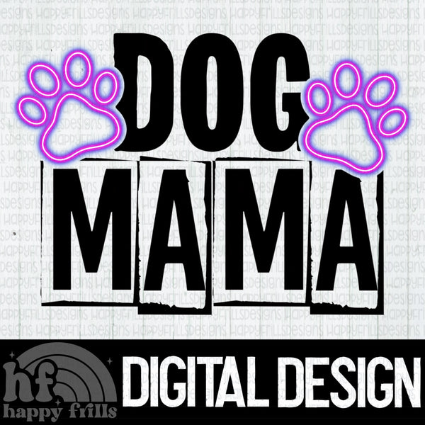 Neon Dog Mama- purple