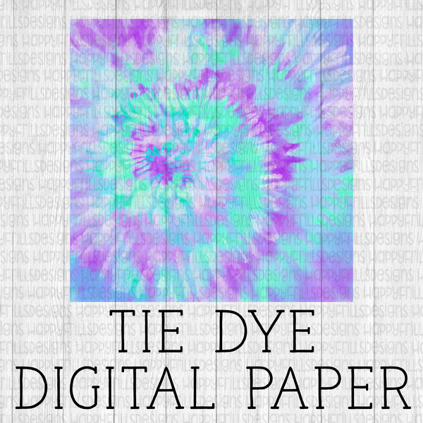 Purple and teal tie dye digital paper
