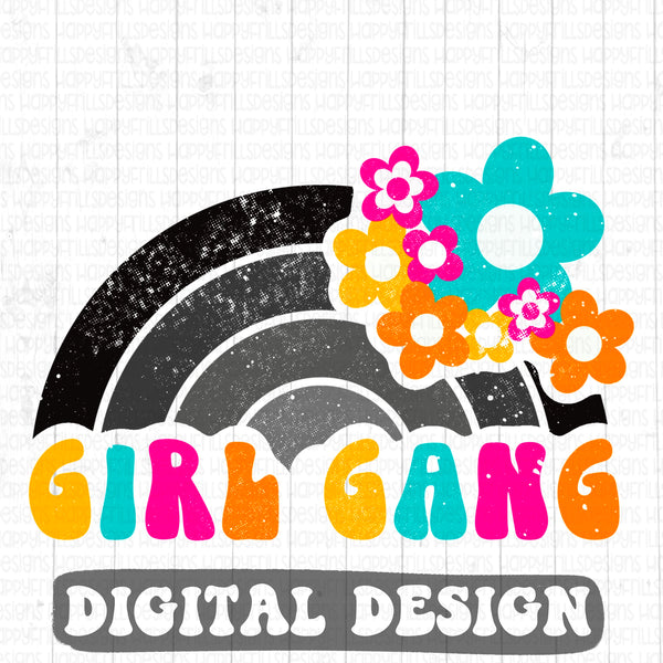 Girl Gang retro digital design