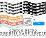 Retro business name custom set of 3 plus bonus procreate watermark stamp
