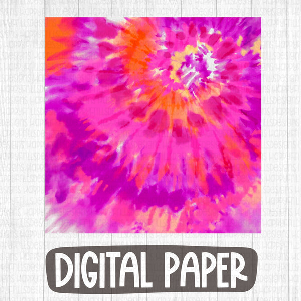 Bright pink tie dye digital paper